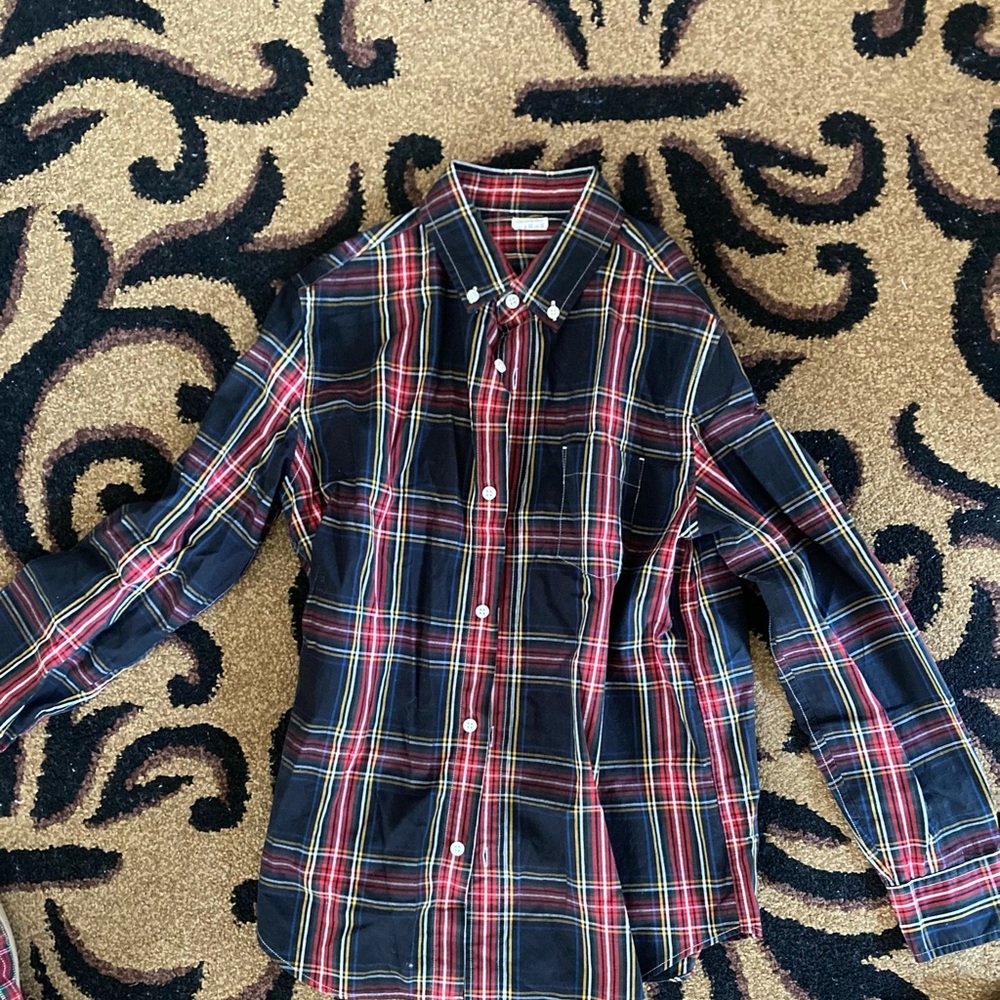 🍂Crewcuts Red and Yellow Casual Button Down Shirt